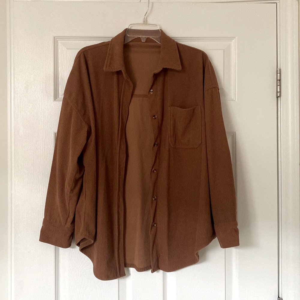Oversized button up